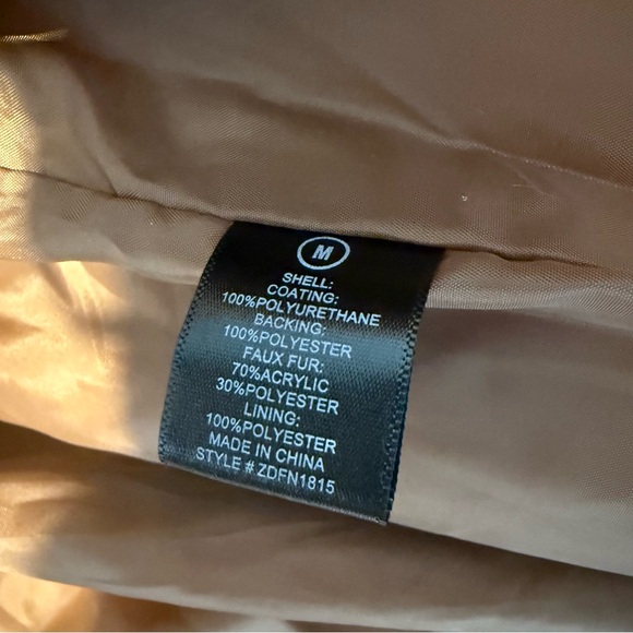 FASHION NOVA New Penny Lane Kamaria Faux Leather Trench Detach Faux Fur Medium - Picture 14 of 15